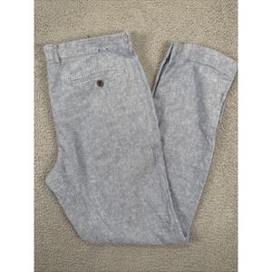 J CREW Linen Pants Men's 36x36 (fit 38x34) Straight Linen Blend